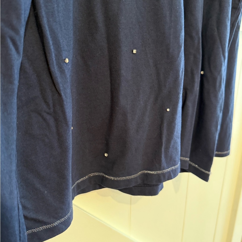 Chico's Zenergy Blue Zip Up Cardigan & Coordinating Long Sleeve Tee Sz 2 (L) - Picture 7 of 16
